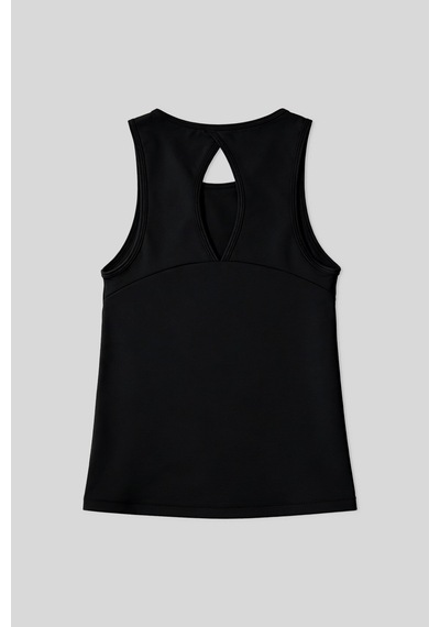 Tommy Life Siyah Standart Fit Çapraz Sırt Detaylı Kadın Spor Atlet - 97296