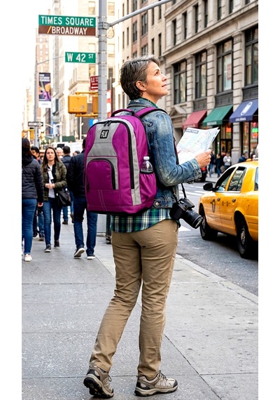 Ful - Sweet Mel Mor Gündelik Seyahat Unisex Laptop Sırt Çantası