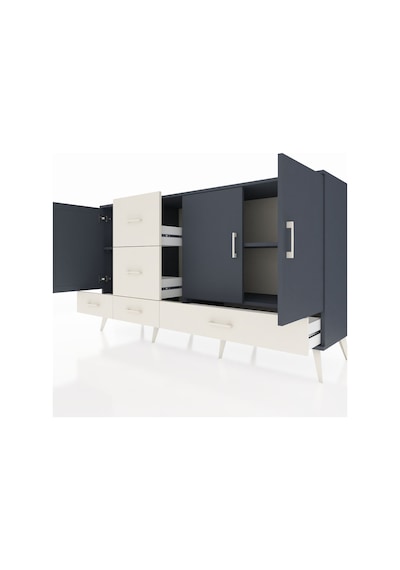 Hyperion Konsol 4 Raflı 5 Çekmeceli 3 Kapaklı 176x44x99 Antrasit-antrasit/aytaşı Antrasit - Antrasit Hyperion Konsol 4 Raflı 5 Çekmeceli 3 Kapaklı 176x44x99 Antrasit-antrasit/aytaşı Antrasit - Antrasit