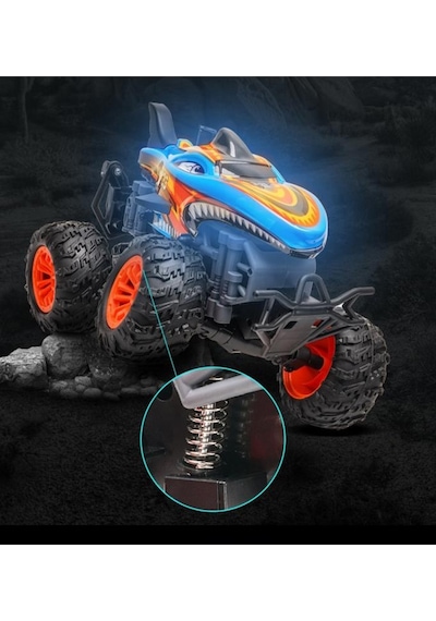 Şarjlı Kumandalı 360 Derece Dönebilen Duman Atan Off-road Aracı Oyuncak Araba Kırmızı - Mavi Kırmızı - Mavi