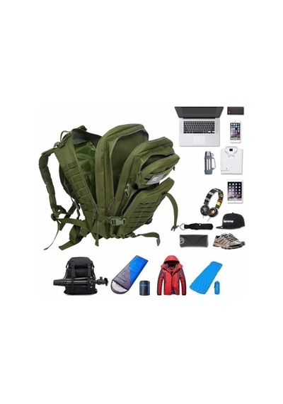 Single Sword 50l Taktik Sırt Çantası Su Geçirmez Askeri Outdoor Kamp Dağcı Çanta Haki
