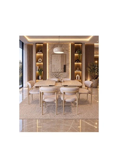 Sfm Serisi 80 X 130 Mutfak Masa Takımı Salon Takımı 6 Sandalyeli Masa Takımı Bej - 924200989 Bej Sfm Serisi 80 X 130 Mutfak Masa Takımı Salon Takımı 6 Sandalyeli Masa Takımı Bej - 924200989 Bej