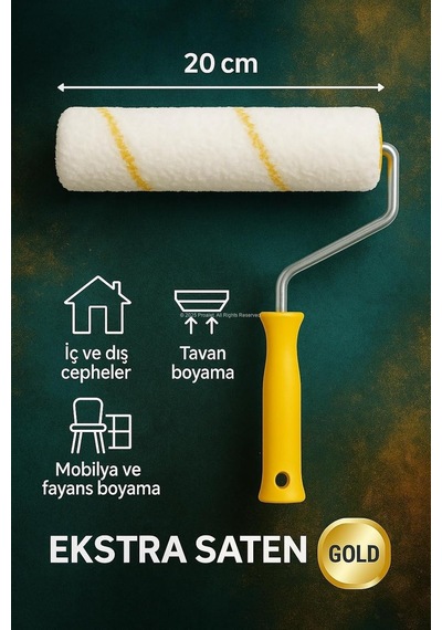 Rulo Fırça, İç Ve Dış Cephe Boyama, Tavan Badana, Fayans Ve Mobilya, Profesyonel Boya Ve Badana Rulo, Yıkanabilir