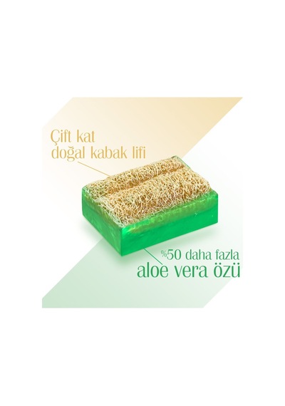 Agarta Doğal Kabak Lifli El Yapımı Aloe Vera Sabunu Arındırıcı Etkili 125 GR