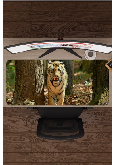 Karadeniz Kaplanı Kaymaz Dikişli Kauçuk Oyuncu Mousepad V3 - 90x40 Xxl Gaming Mouse Pad Fare Altlığı