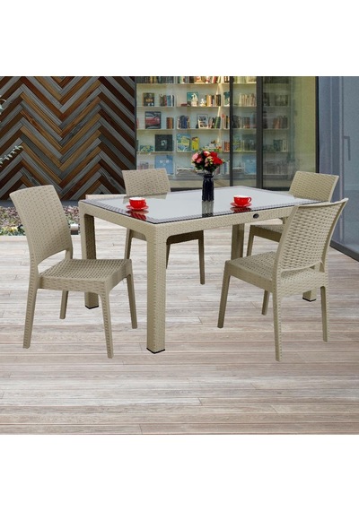 Depootoptan Mandella Elit Rattan 90 x 150 CM 4 Kişilik Elit Sandalye Camlı Masa Ta (533390021) Depootoptan Mandella Elit Rattan 90 x 150 CM 4 Kişilik Elit Sandalye Camlı Masa Ta (533390021)