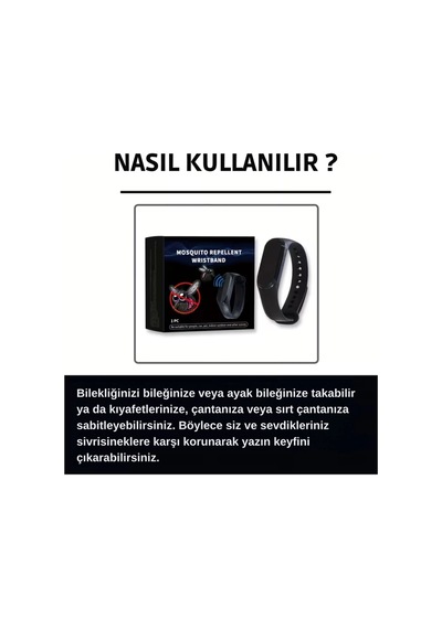Elektronik Sivrisinek Kovucu Bileklik Unisex Outdoor Kamp Balıkçılık Gece Kullanımı Taşına
