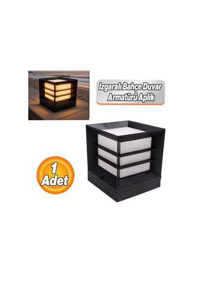 Mega Izgaralı Set Üstü Bahçe Duvar Armatürü Aplik Suya Dayanıklı Modern Dış Mekan Aydınlatma Sku: Smgstk27c6fc2ef0