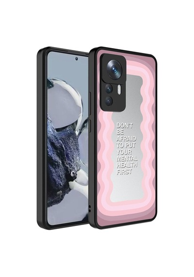 Xiaomi Mi 12t Pro Kılıf Aynalı Desenli Kamera Korumalı Parlak Zore Mirror Kapak Ayna