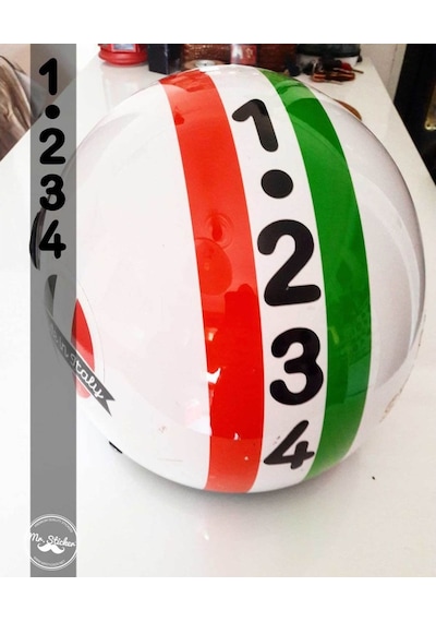 Bay Etiket Rfhlm73 Reflektif 1 2 3 4 Vites Sticker Siyah Renk