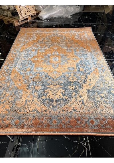 Elexus Halı Diamond 3774 Terra Koyu Gri Salon Halısı