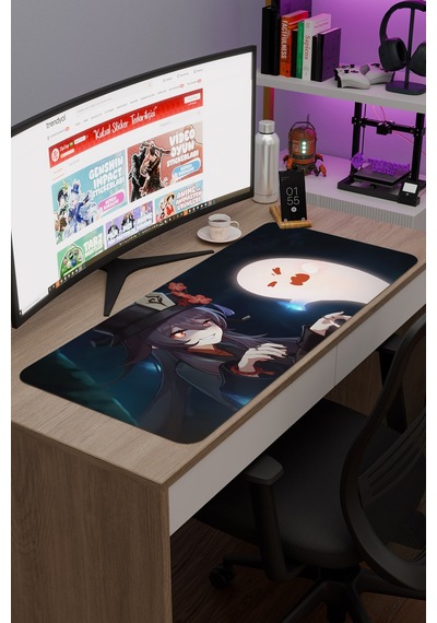 Hu Tao Genshin Impact Anime Gacha V3 - 90x40 Xxl Gaming Mouse Pad Fare Altlığı