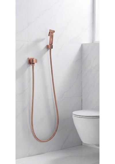 Rose Gold Kare Taharet Musluklu Şattaf