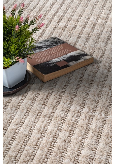Yalın Microfiber Bukle Dokuma Halı Antre Hol Kesme Halı Yolluk 5771 Krem Bej Bej