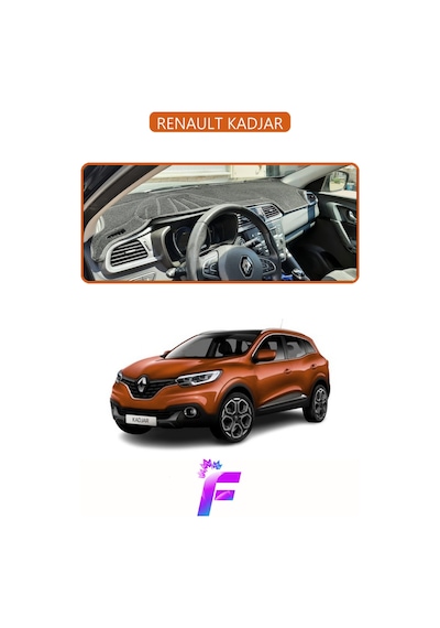 Renault Kadjar 2015-2018 Uyumlu Torpido Örtüsü Yansıma Önleyici Tam Koruma Hızlı Montaj J76 Torpido Halısı