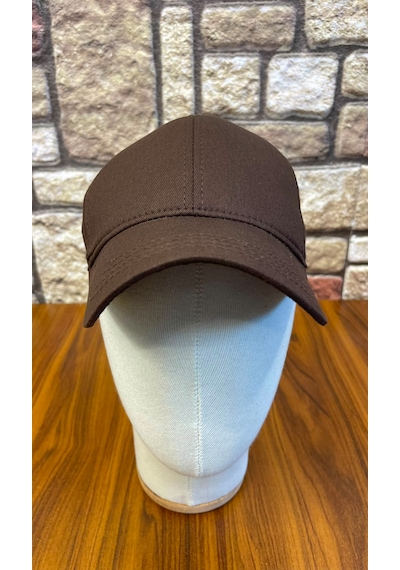 Hamze Düz Basic Pamuklu Unisex Cap Şapka Kahverengi