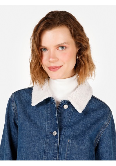 Colins Mavi Kadın Ceket Cl1070874 Q1.v1 Dn43748 Denim