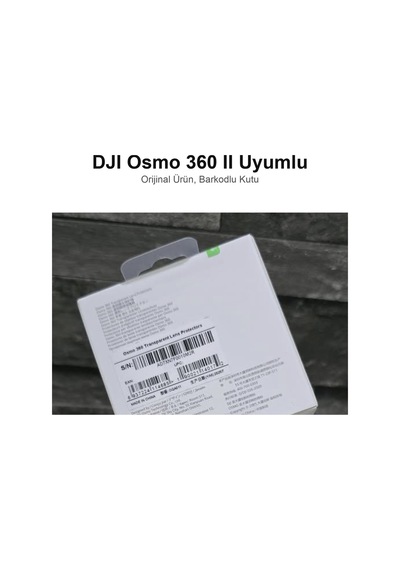 DJI Osmo 360 / Osmo 360 2 Uyumlu Orijinal Şeffaf Lens Koruyucu Seti Şeffaf