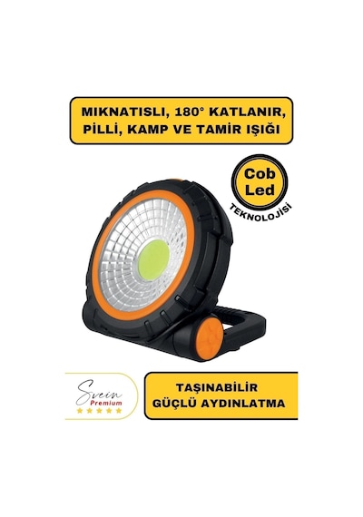 Taşınabilir Cep Boy Pilli Mıknatıslı Katlanır Ayaklı Kamp Bahçe Ev Için Mini Cob Projektör Led Işık Çok Renkli