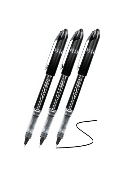 Siyah Pilot Kalem Ub-205 Vision Elite 0.5mm 3 Adet Uniball Pilot Kalem 0.5 Mm Roller Uçlu Pilot Kalem İnce Uçlu Likit Siyah