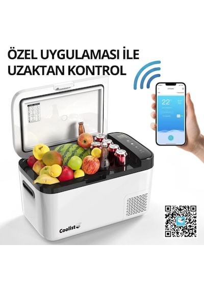 Coolist Clk25b 12/24volt/ 220volt 25 Litre Kompresörlü Bluetooth Bağlantılı Oto Buzdolabı