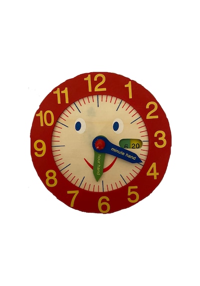 Eğitici Ahşap Oyuncak Saat Gülen Yüzlü Digital Clock