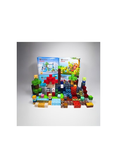 Minecraft Manyetik Orman Temalı Blok Oyuncak - 300 Parça