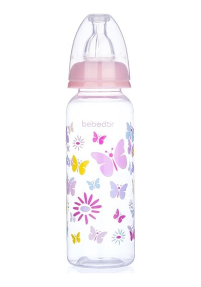 Bebedor B-24302 Desenli PP Biberon 250 ML Pembe