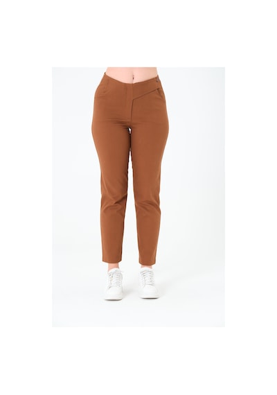 Sortie Collection Tek Düğmeli Gabardin Pantalon Kahverengi
