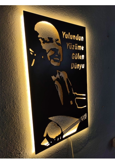 Neşet Ertaş Led Işıklı Tablo