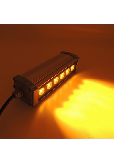 35 Cm Wallwasher Led Bina Dış Duvar Aydınlatma Amber Işık Gri