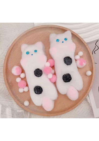 Lrs Store Kedi Sukuşi Yumoş Jel Gerginlik Oyuncağı Kedicik Model Squishy Elastik Kedi Patisi Taba