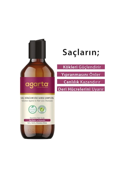 Agarta Saç Dökülmesine Karşı Şampuan 3 x 400 ML