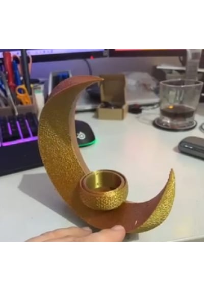 Led Mumluk Ofis Masa Üstü İçin Şık Hediyelik Dekoratif Obje Figür 15 Cm