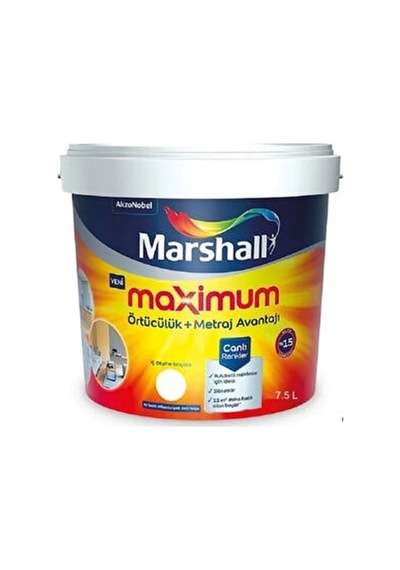 MAXİMUM SİLİKONLU İPEK MAT BM BAZ İÇ CEPHE BOYASI 2,5 LT
