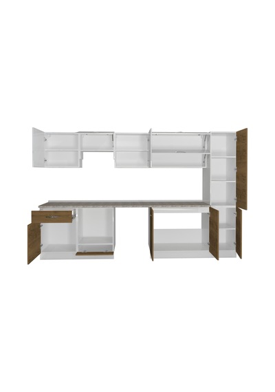Decoraktiv Elite 325y Ankastre Fırın Modüllü Mdf Hazır Mutfak Dolabı - Tezgah Dahil - Pera - Beyaz Beyaz - Meşe Decoraktiv Elite 325y Ankastre Fırın Modüllü Mdf Hazır Mutfak Dolabı - Tezgah Dahil - Pera - Beyaz Beyaz - Meşe