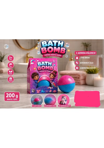 Banyo Topu Banyoda Köpüren Renkli Banyo Topu Oyuncak Banyo Topu 200 Gr 2 Adet
