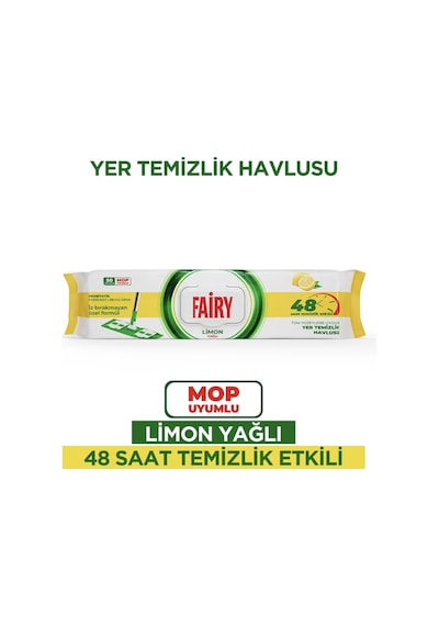 50'li Mop Uyumlu Yer Temizlik Havlusu - Limon Yağı