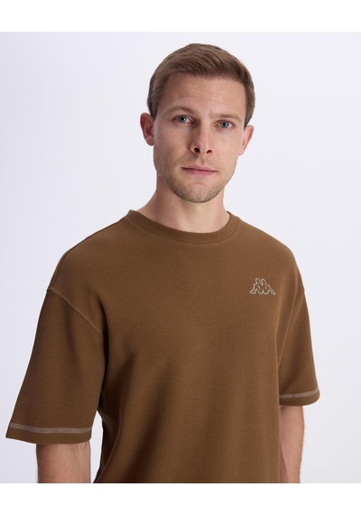 Kappa Erkek Brown Logo Pronton T-shırt 33223hw-xsc Kahverengi
