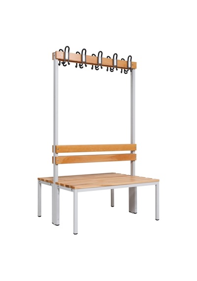 Ayakkabılıksız 4 Ayaklı Çift Taraflı Bank, Kanca Şeritli Bank, 10 Kanca, 100x85x170 Cm, Spor Nankı