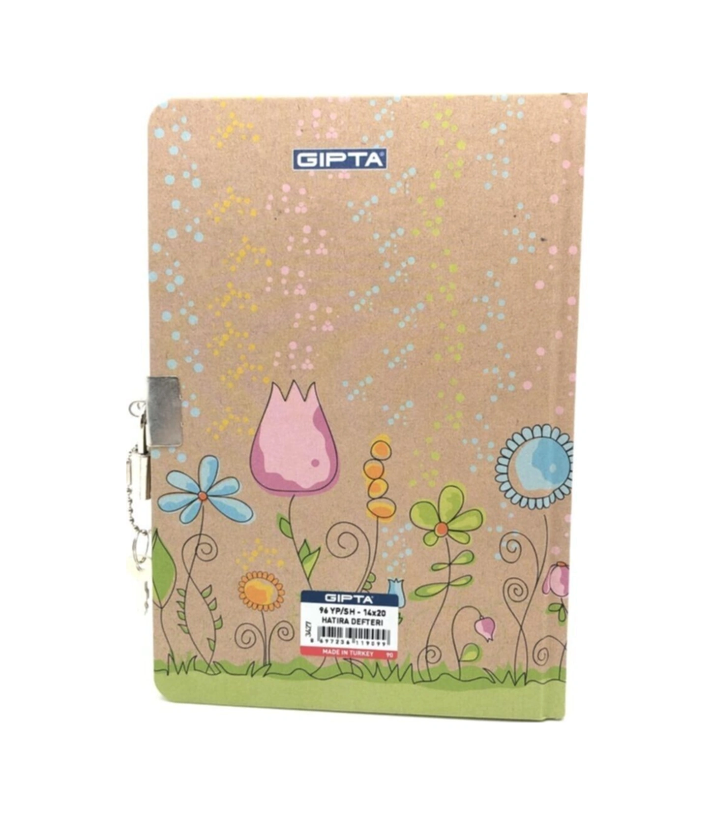 Memories 17x24 Hatıra Defteri 96 Yaprak Çizgisiz Defter 3428 Laleler Kraft