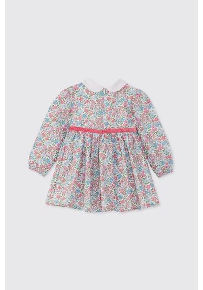 Panço Liberty Kumaş Kız Çocuk Elbise Beyaz 5621GK26001