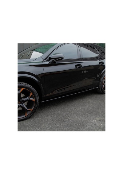 Cupra Formentor 2020+ Piano Black Marşpiyel Seti Yan Etek / Side Skirt Kaplama Parlak Siyah