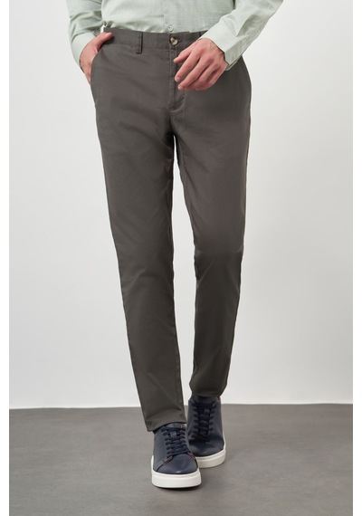 Morven Erkek Haki Pamuk Yan Cep Slim Fit Chino Pantolon 25ks003001710 Haki
