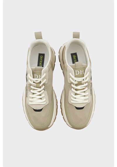 Derinet Bağcıklı Erkek Sneaker Haki Haki