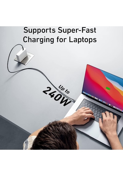 Usb 4 Kablo, Thunderbolt Kablo İçin Dik Açı Pd 240 W Çift Destekler 8k Hd Ekran Usb C Kablosu 8 Standart