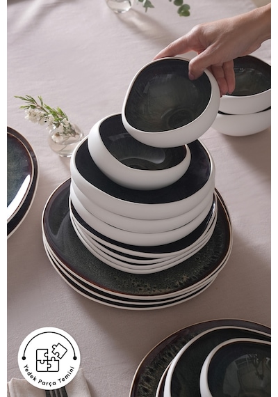 Karaca  Earth Collection Galactic 55 Parça 12 Kişilik Yemek Takımı Beyaz