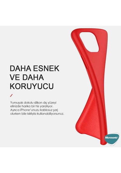 Kılıf Apple İphone 15 Plus İçin Liquid Lansman Silikon Kırmızı İphone 15 Plus İle Uyumlu Kılıf - Kırmızı