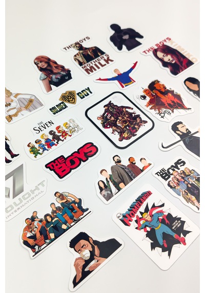 The Boys Sticker Paketi 22 Parça Kaliteli Su Geçirmez Etiket Seti Çok Renkli