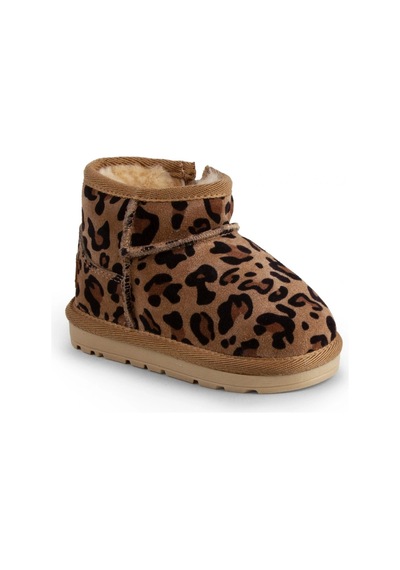 Buckhead Nesty Kız Çocuk Kürklü Bot - Bej Leopar Buck4508-011